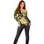 Personalised Aloha Hawaii Oahu Island Off Shoulder Sweater Gathering Place Sea Turtle Ilima Flowers