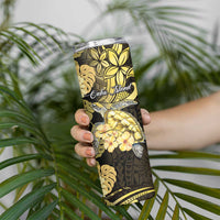 Personalised Aloha Hawaii Oahu Island Skinny Tumbler Gathering Place Sea Turtle Ilima Flowers LT14 - Polynesian Pride