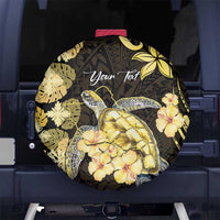 Personalised Aloha Hawaii Oahu Island Spare Tire Cover Gathering Place Sea Turtle Ilima Flowers LT14 No hole Yellow - Polynesian Pride