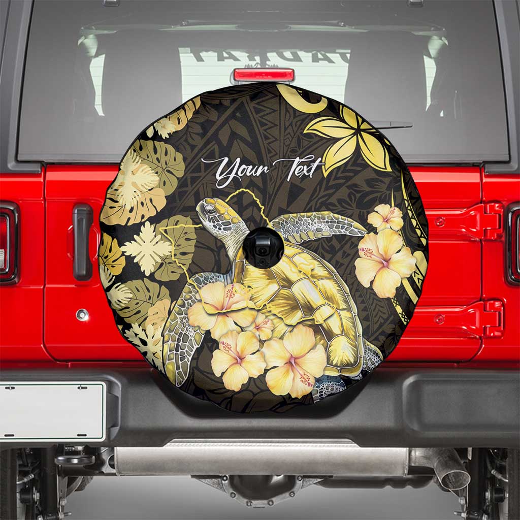 Personalised Aloha Hawaii Oahu Island Spare Tire Cover Gathering Place Sea Turtle Ilima Flowers LT14 - Polynesian Pride