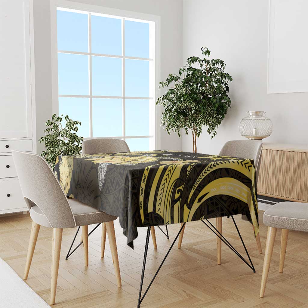 Personalised Aloha Hawaii Oahu Island Tablecloth Gathering Place Sea Turtle Ilima Flowers