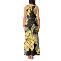 Personalised Aloha Hawaii Oahu Island Tank Maxi Dress Gathering Place Sea Turtle Ilima Flowers LT14 - Polynesian Pride