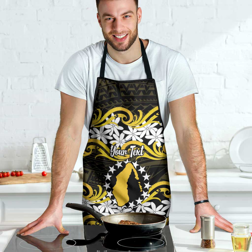 Personalised Cook Islands Aitutaki Apron Tiare Maori Polynesian Waves Tattoo