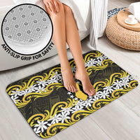 Personalised Cook Islands Aitutaki Bathroom Set Tiare Maori Polynesian Waves Tattoo