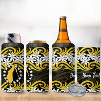 Personalised Cook Islands Aitutaki 4 in 1 Can Cooler Tumbler Tiare Maori Polynesian Waves Tattoo LT14 - Polynesian Pride