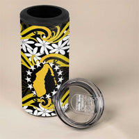 Personalised Cook Islands Aitutaki 4 in 1 Can Cooler Tumbler Tiare Maori Polynesian Waves Tattoo LT14 - Polynesian Pride