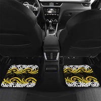 Personalised Cook Islands Aitutaki Car Mats Tiare Maori Polynesian Waves Tattoo