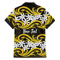 Personalised Cook Islands Aitutaki Family Matching Puletasi and Hawaiian Shirt Tiare Maori Polynesian Waves Tattoo LT14 - Polynesian Pride