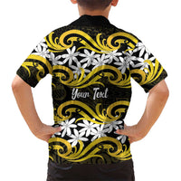 Personalised Cook Islands Aitutaki Family Matching Tank Maxi Dress and Hawaiian Shirt Tiare Maori Polynesian Waves Tattoo LT14 - Polynesian Pride