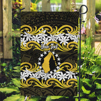 Personalised Cook Islands Aitutaki Garden Flag Tiare Maori Polynesian Waves Tattoo
