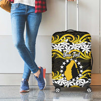 Personalised Cook Islands Aitutaki Luggage Cover Tiare Maori Polynesian Waves Tattoo