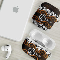 Personalised Cook Islands Rakahanga AirPods Case Tiare Maori Polynesian Waves Tattoo