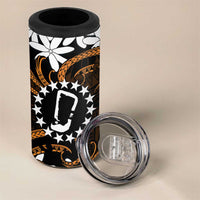 Personalised Cook Islands Rakahanga 4 in 1 Can Cooler Tumbler Tiare Maori Polynesian Waves Tattoo LT14 - Polynesian Pride