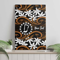 Personalised Cook Islands Rakahanga Canvas Wall Art Tiare Maori Polynesian Waves Tattoo LT14 - Polynesian Pride