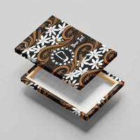 Personalised Cook Islands Rakahanga Canvas Wall Art Tiare Maori Polynesian Waves Tattoo LT14 - Polynesian Pride