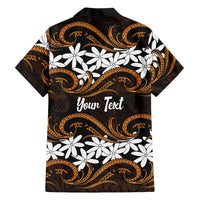 Personalised Cook Islands Rakahanga Family Matching Off Shoulder Maxi Dress and Hawaiian Shirt Tiare Maori Polynesian Waves Tattoo LT14 - Polynesian Pride