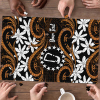 Personalised Cook Islands Rakahanga Puzzle Tiare Maori Polynesian Waves Tattoo