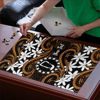 Personalised Cook Islands Rakahanga Puzzle Tiare Maori Polynesian Waves Tattoo
