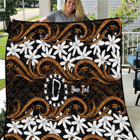 Personalised Cook Islands Rakahanga Quilt Tiare Maori Polynesian Waves Tattoo