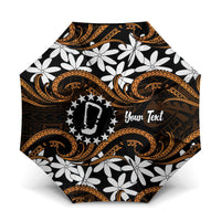 Personalised Cook Islands Rakahanga Umbrella Tiare Maori Polynesian Waves Tattoo