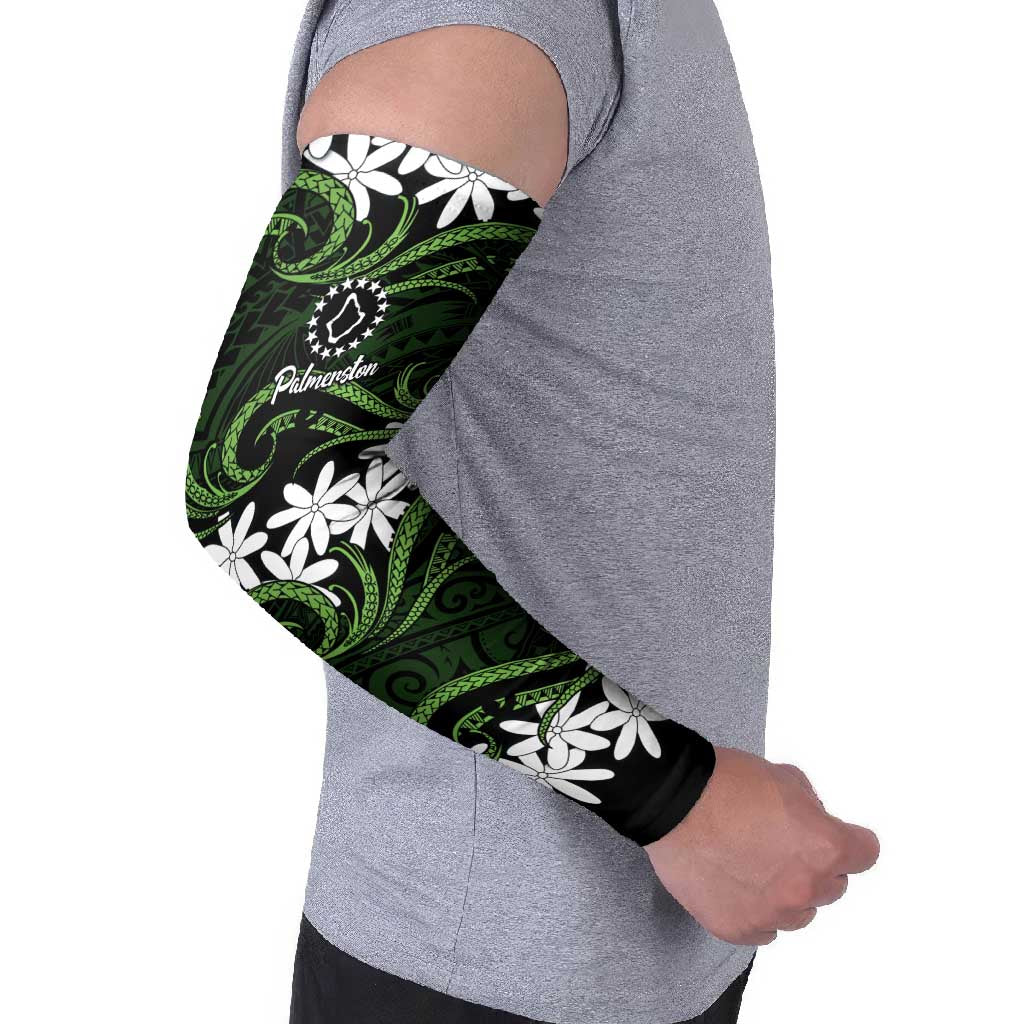Personalised Cook Islands Palmerston Arm Sleeves Tiare Maori Polynesian Waves Tattoo