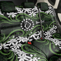 Personalised Cook Islands Palmerston Back Car Seat Cover Tiare Maori Polynesian Waves Tattoo