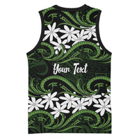 Personalised Cook Islands Palmerston Basketball Jersey Tiare Maori Polynesian Waves Tattoo