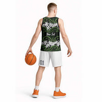 Personalised Cook Islands Palmerston Basketball Jersey Tiare Maori Polynesian Waves Tattoo