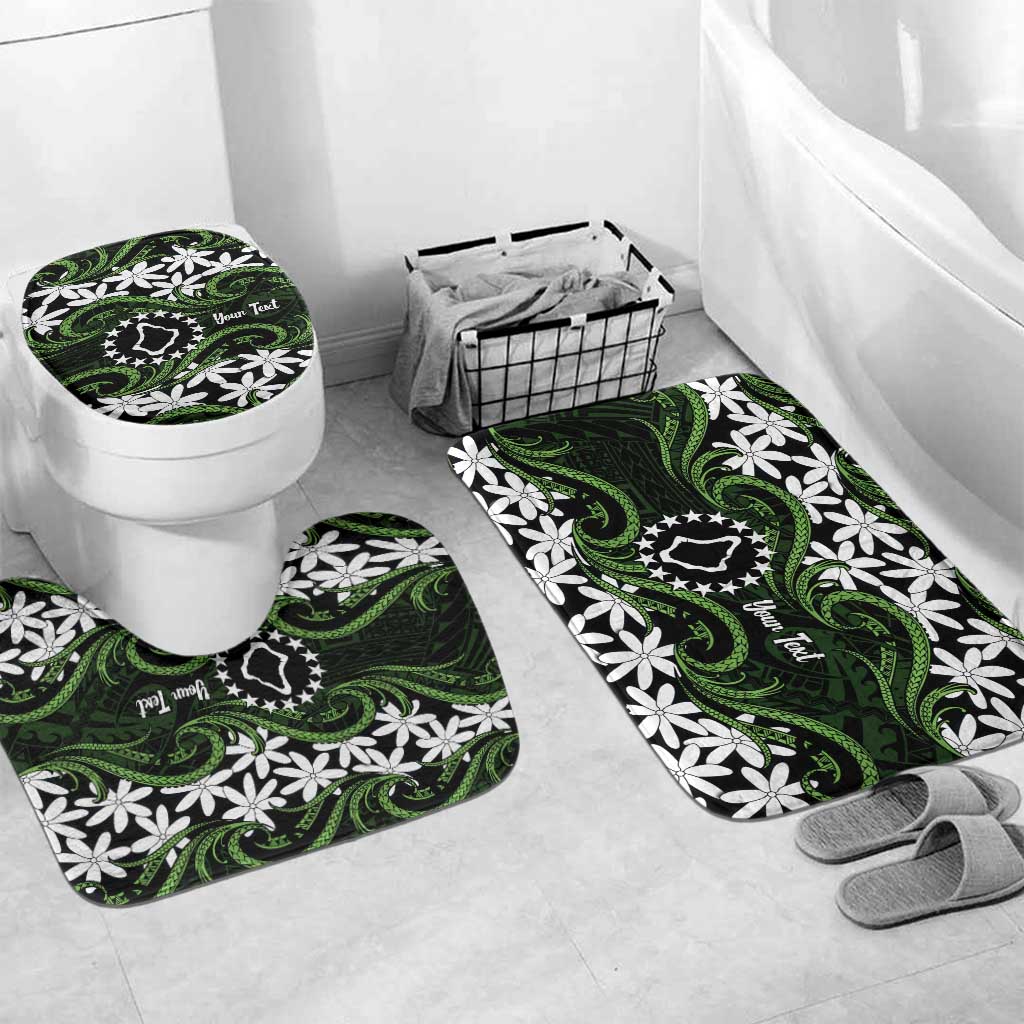 Personalised Cook Islands Palmerston Bathroom Set Tiare Maori Polynesian Waves Tattoo