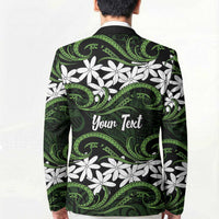 Personalised Cook Islands Palmerston Blazer Tiare Maori Polynesian Waves Tattoo