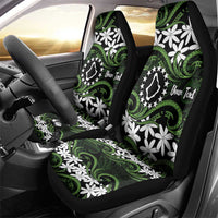 Personalised Cook Islands Palmerston Car Seat Cover Tiare Maori Polynesian Waves Tattoo