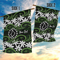 Personalised Cook Islands Palmerston Garden Flag Tiare Maori Polynesian Waves Tattoo LT14 - Polynesian Pride