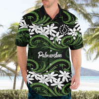 Personalised Cook Islands Palmerston Hawaiian Shirt Tiare Maori Polynesian Waves Tattoo