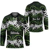 Personalised Cook Islands Palmerston Hockey Jersey Tiare Maori Polynesian Waves Tattoo