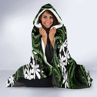 Personalised Cook Islands Palmerston Hooded Blanket Tiare Maori Polynesian Waves Tattoo LT14 - Polynesian Pride