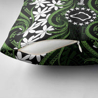 Personalised Cook Islands Palmerston Pillow Cover Tiare Maori Polynesian Waves Tattoo