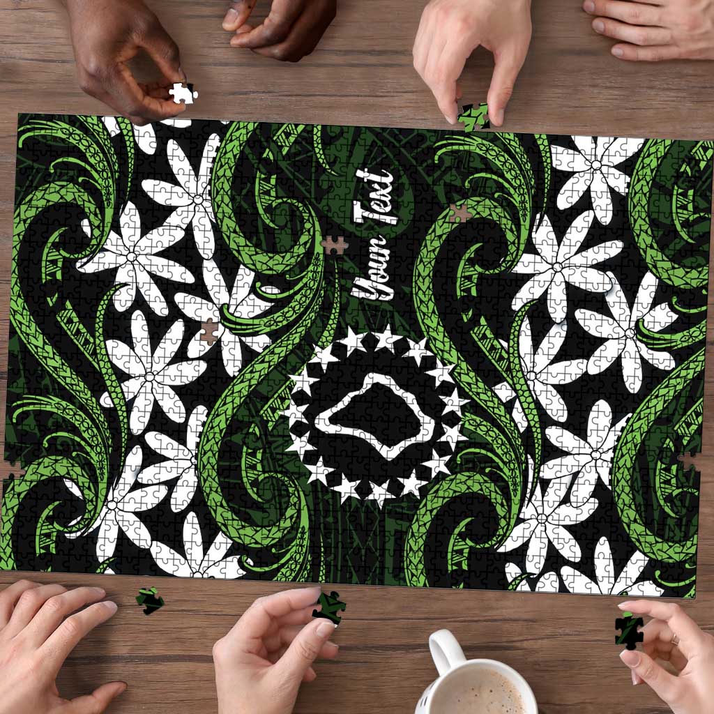 Personalised Cook Islands Palmerston Puzzle Tiare Maori Polynesian Waves Tattoo
