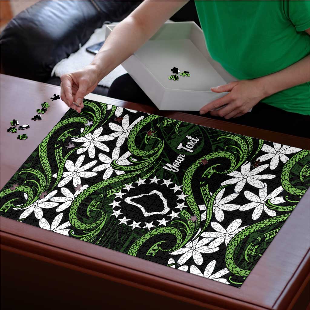 Personalised Cook Islands Palmerston Puzzle Tiare Maori Polynesian Waves Tattoo