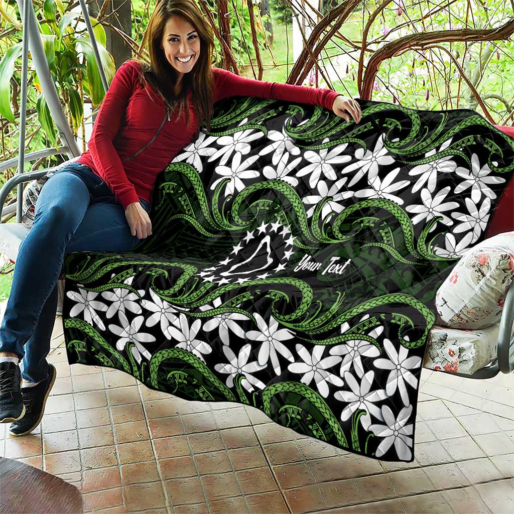 Personalised Cook Islands Palmerston Quilt Tiare Maori Polynesian Waves Tattoo LT14 - Polynesian Pride