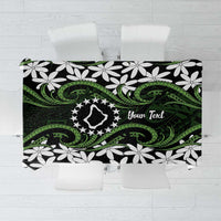 Personalised Cook Islands Palmerston Tablecloth Tiare Maori Polynesian Waves Tattoo