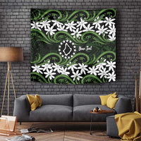 Personalised Cook Islands Palmerston Tapestry Tiare Maori Polynesian Waves Tattoo
