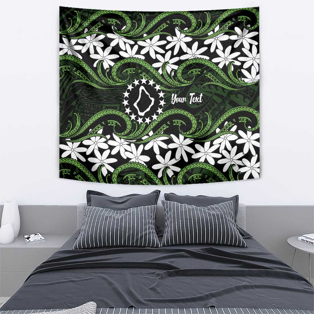 Personalised Cook Islands Palmerston Tapestry Tiare Maori Polynesian Waves Tattoo
