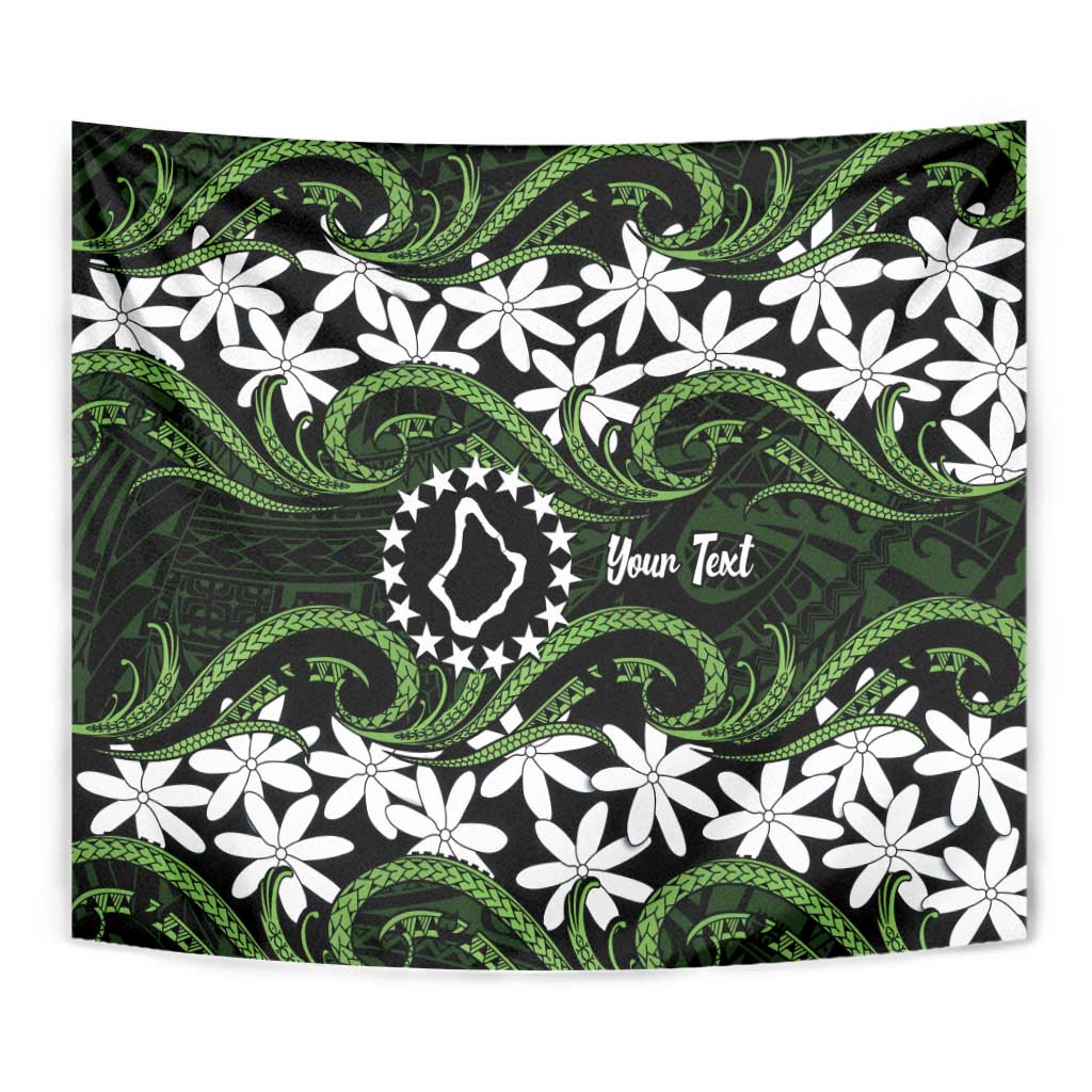 Personalised Cook Islands Palmerston Tapestry Tiare Maori Polynesian Waves Tattoo