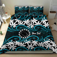 Personalised Cook Islands Penrhyn Atoll Bedding Set Tiare Maori Polynesian Waves Tattoo LT14 - Polynesian Pride