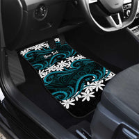 Personalised Cook Islands Penrhyn Atoll Car Mats Tiare Maori Polynesian Waves Tattoo