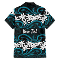 Personalised Cook Islands Penrhyn Atoll Family Matching Off Shoulder Maxi Dress and Hawaiian Shirt Tiare Maori Polynesian Waves Tattoo LT14 - Polynesian Pride
