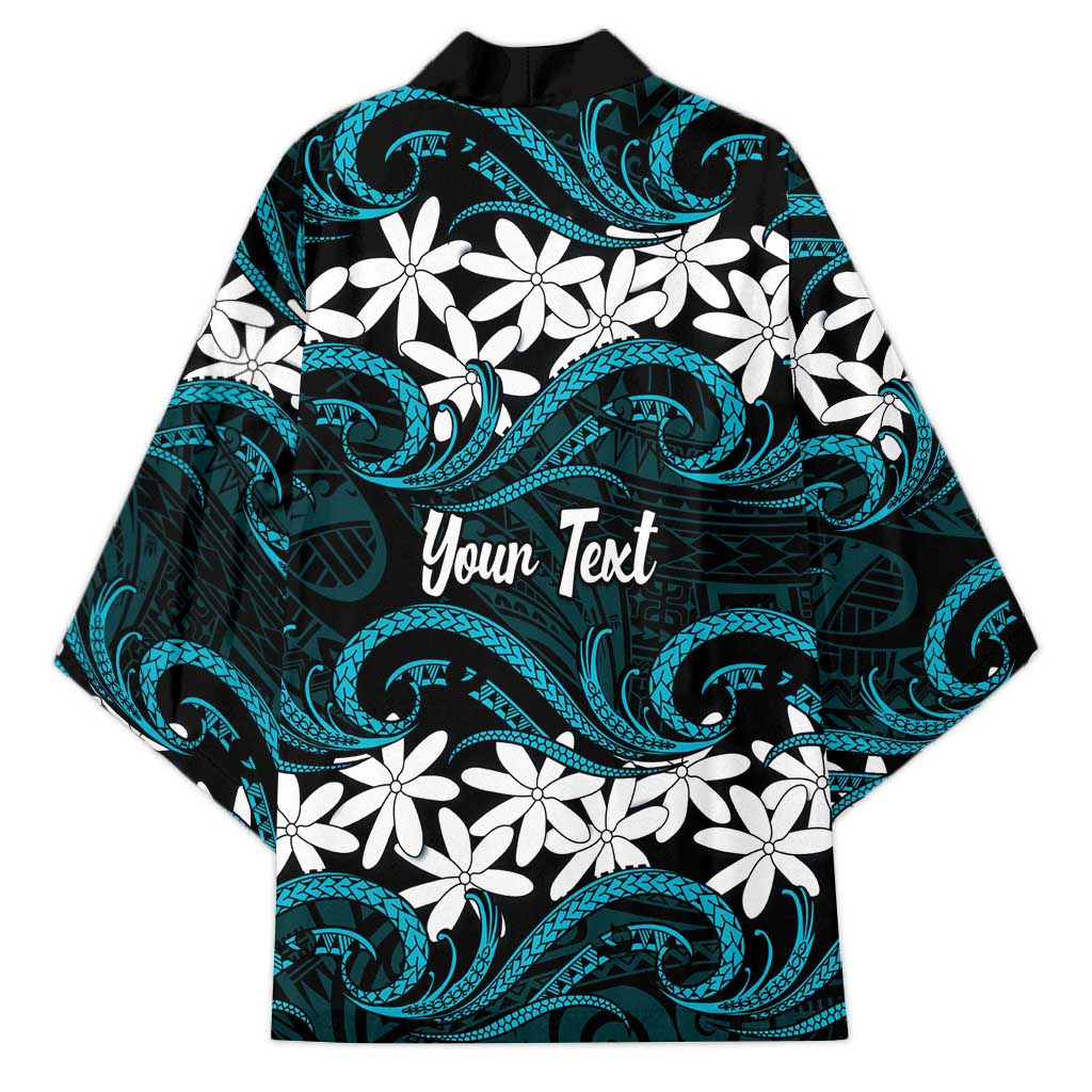 Personalised Cook Islands Penrhyn Atoll Kimono Tiare Maori Polynesian Waves Tattoo