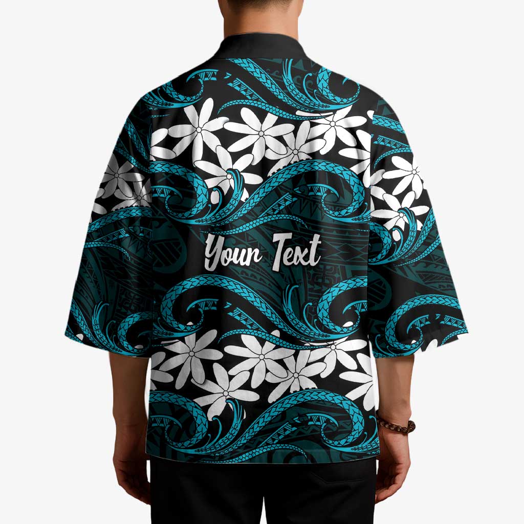 Personalised Cook Islands Penrhyn Atoll Kimono Tiare Maori Polynesian Waves Tattoo