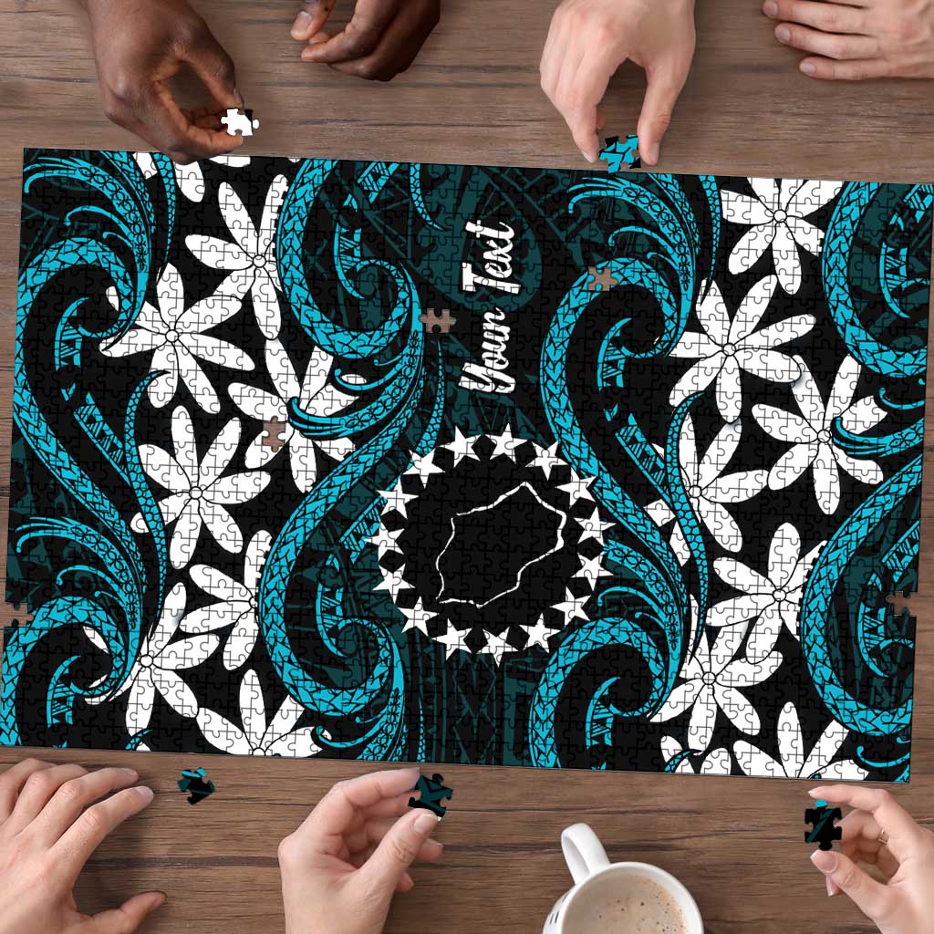 Personalised Cook Islands Penrhyn Atoll Puzzle Tiare Maori Polynesian Waves Tattoo
