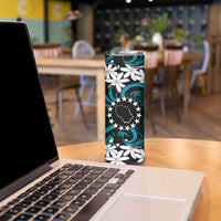 Personalised Cook Islands Penrhyn Atoll Skinny Tumbler Tiare Maori Polynesian Waves Tattoo LT14 - Polynesian Pride